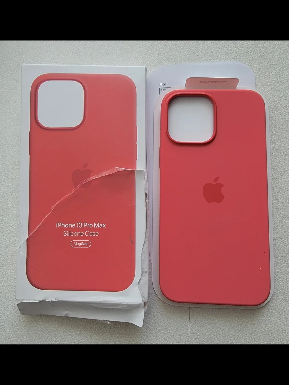 Apple Original Silicone iPhone 13 Pro Max Case in Pink Pomelo